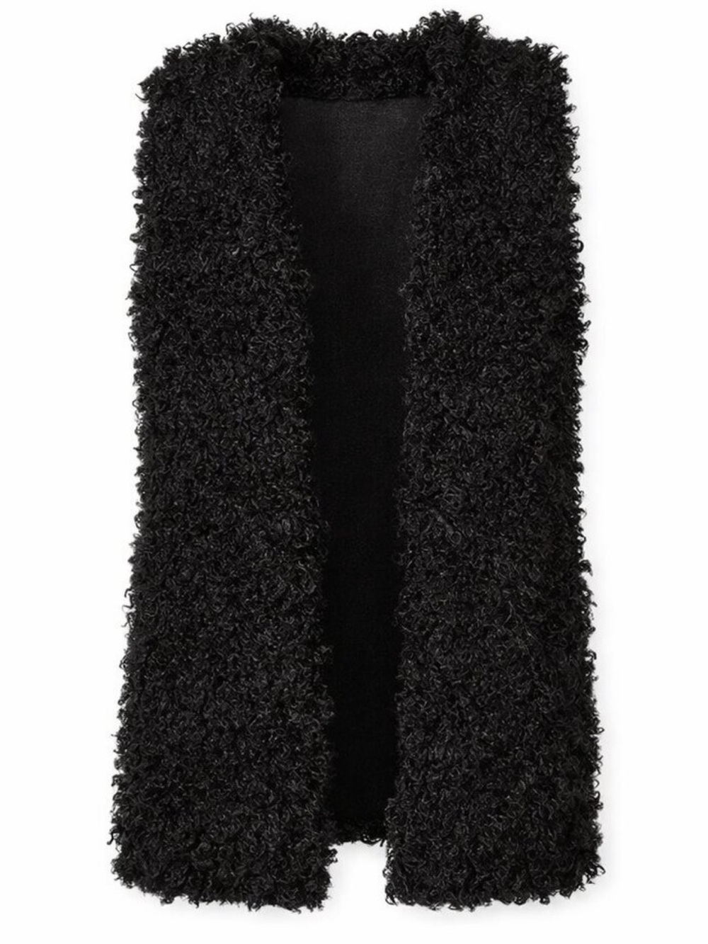 NEW! Vertigo Faux Mongolian black Fluffy fur vest women’s size XS NWT
